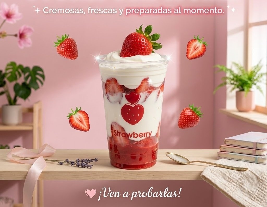 Fresas con Crema Gourmet